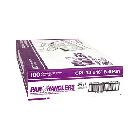 PANHANDLERS Pan Handlers 34"x16" Full Size 400 Degree Ovenable Pan Liner, PK100 304985022